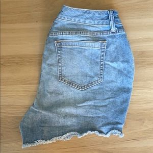 TORRID HIGH WAISTED DENIM SHORTS